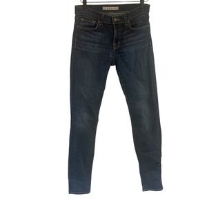 J Brand Womens Jeans Sz 27 Dark Wash Denim Skinny Leg Mid Rise Stretch